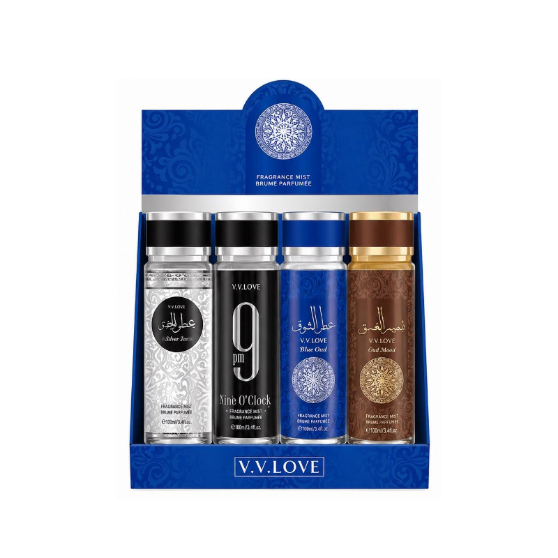 Dubai Body Mist – 100ml Fragrance Mist, 8-Piece Display Pack V.V.LOVE VL9058-74