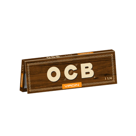 New OCB Virgin Unbleached 1¼ Rolling Papers 25pack