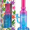 8.4-Inch Klein Style Heavy Glass Bong Water Pipe - Mixed Colours Boxed