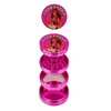 Lady Noraga 60mm 4-Part Plastic Grinder – Metallic Hot Pink with Storage Compartment 12 pack