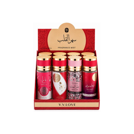 Dubai Body Mist – 100ml Fragrance Mist, 8-Piece Display Pack V.V.LOVE VL9058-60