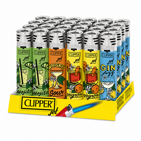 Windproof Clipper Jet Flame Lighter SUMMER FLAVOR 2 5 x 24 lighters CKJ3B052UKH