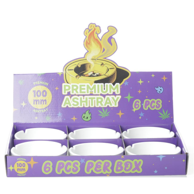 Exclusive Premium Ceramic Ashtray 100mm - Smoking is My *** Choice x 6 per tray