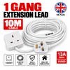 Extension Lead, 1 Gang, 10 Metre Extension Cable with UK 3 Pin Plug