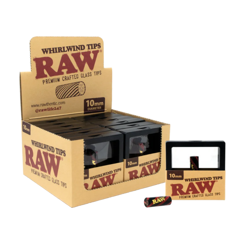 Exclusive Raw 10mm Whirlwind Glass Tip Assorted Colors