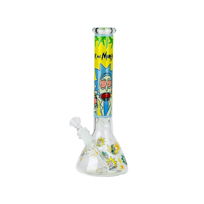 12" RM Cartoon Glow In The Dark Beaker Bong Assorted Colors SS5415