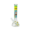 12" RM Cartoon Glow In The Dark Beaker Bong Assorted Colors SS5415