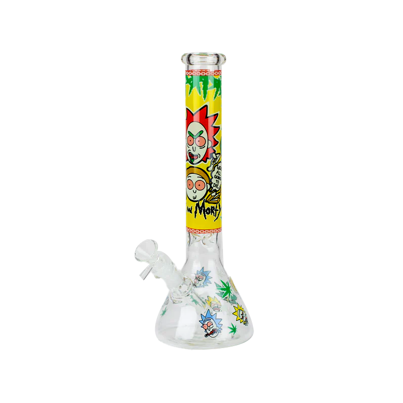 12" RM Cartoon Glow In The Dark Beaker Bong Assorted Colors SS5415