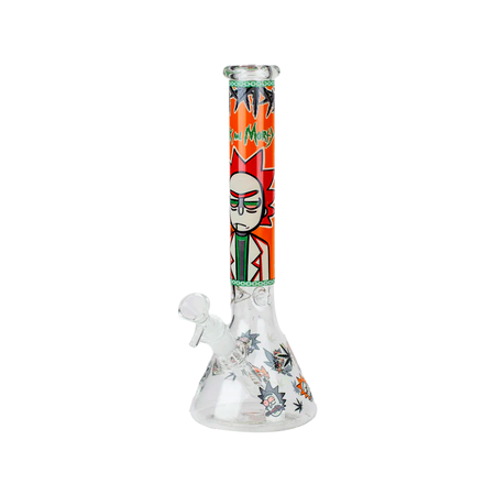 12" RM Cartoon Glow In The Dark Beaker Bong Assorted Colors SS5415