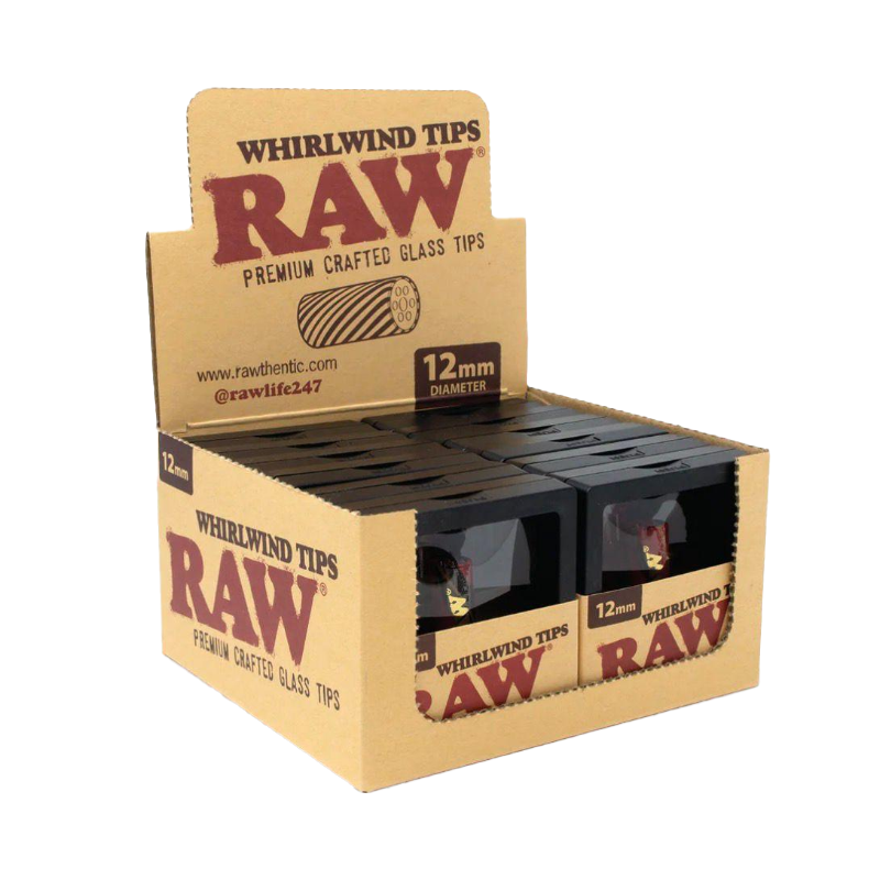 Exclusive Raw 12mm Whirlwind Glass Tip Assorted Colors