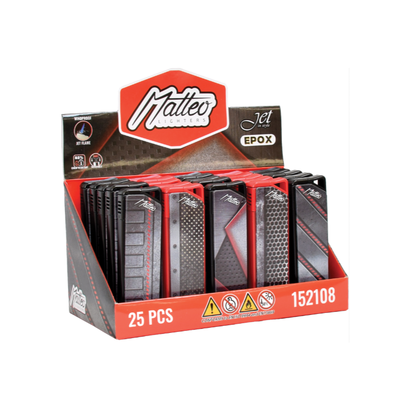 Jet Lighter 152108 – Matteo Epox Elegant Metal (25pcs)