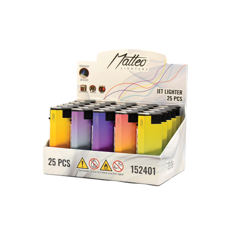 Jet Lighter 152401 – Matteo Gradient Metal Case (25pcs)