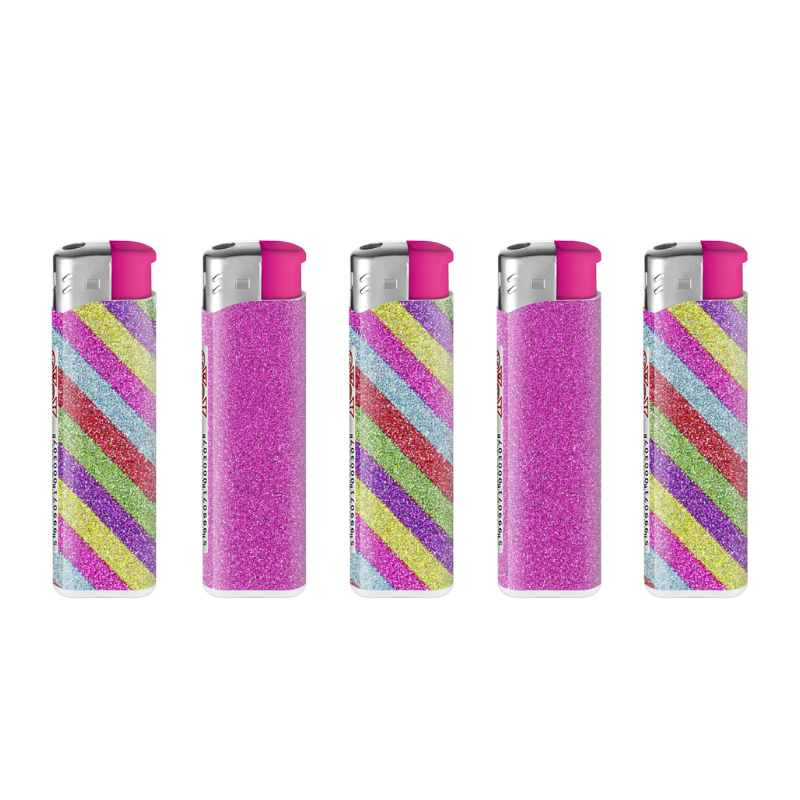 Electronic Lighter 161010 Matteo Glitter label Rainbow 50pack