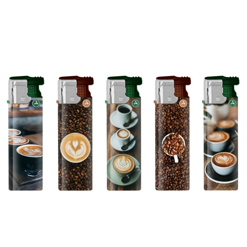 Turbo Lighter 177404 Adamo Design label Coffee 50pack