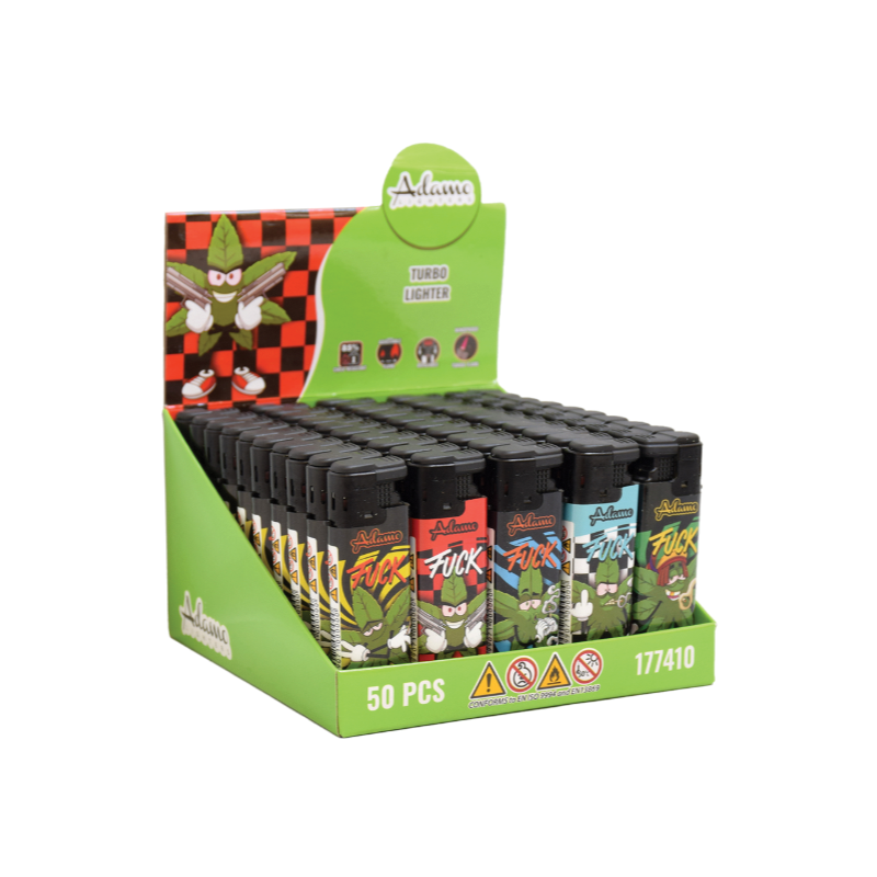 Turbo Lighter 177410 – Adamo Design “Weed” Label (50pcs)