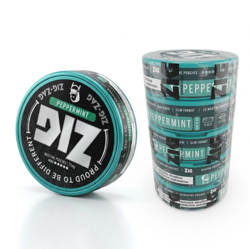 Zig Nicotine Pouches – Peppermint 17MG Pack of 5