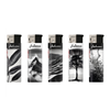 Electronic Lighter 1881050 Adamo Design Label - Black and White 50pack