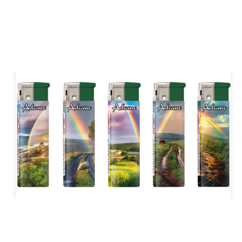 Electronic Lighter 1881116 Adamo Design Label - Rainbow 50pack