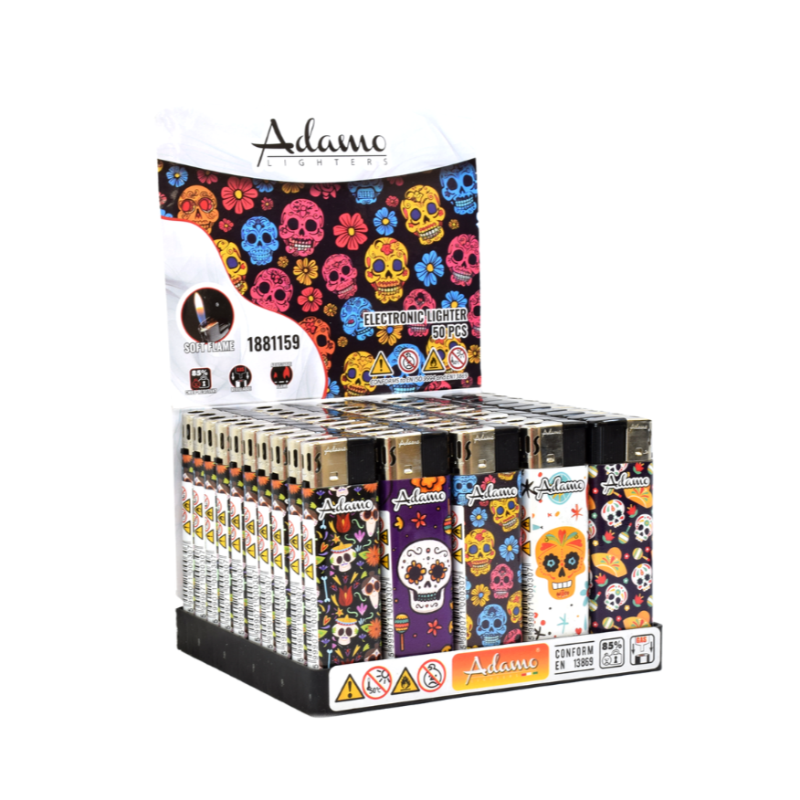Electronic Lighter 1881159 Adamo Design Label - Muertos 50pack