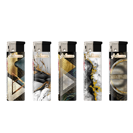 Electronic Lighter 1881165 Adamo Design Label - Abstract Gold 50pack