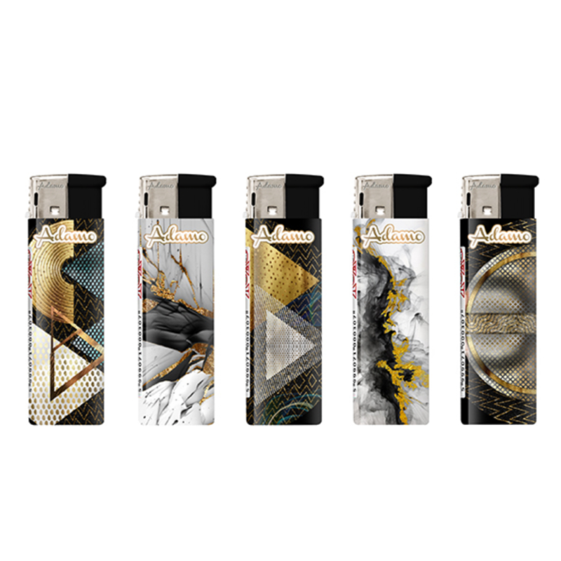 Electronic Lighter 1881165 Adamo Design Label - Abstract Gold 50pack