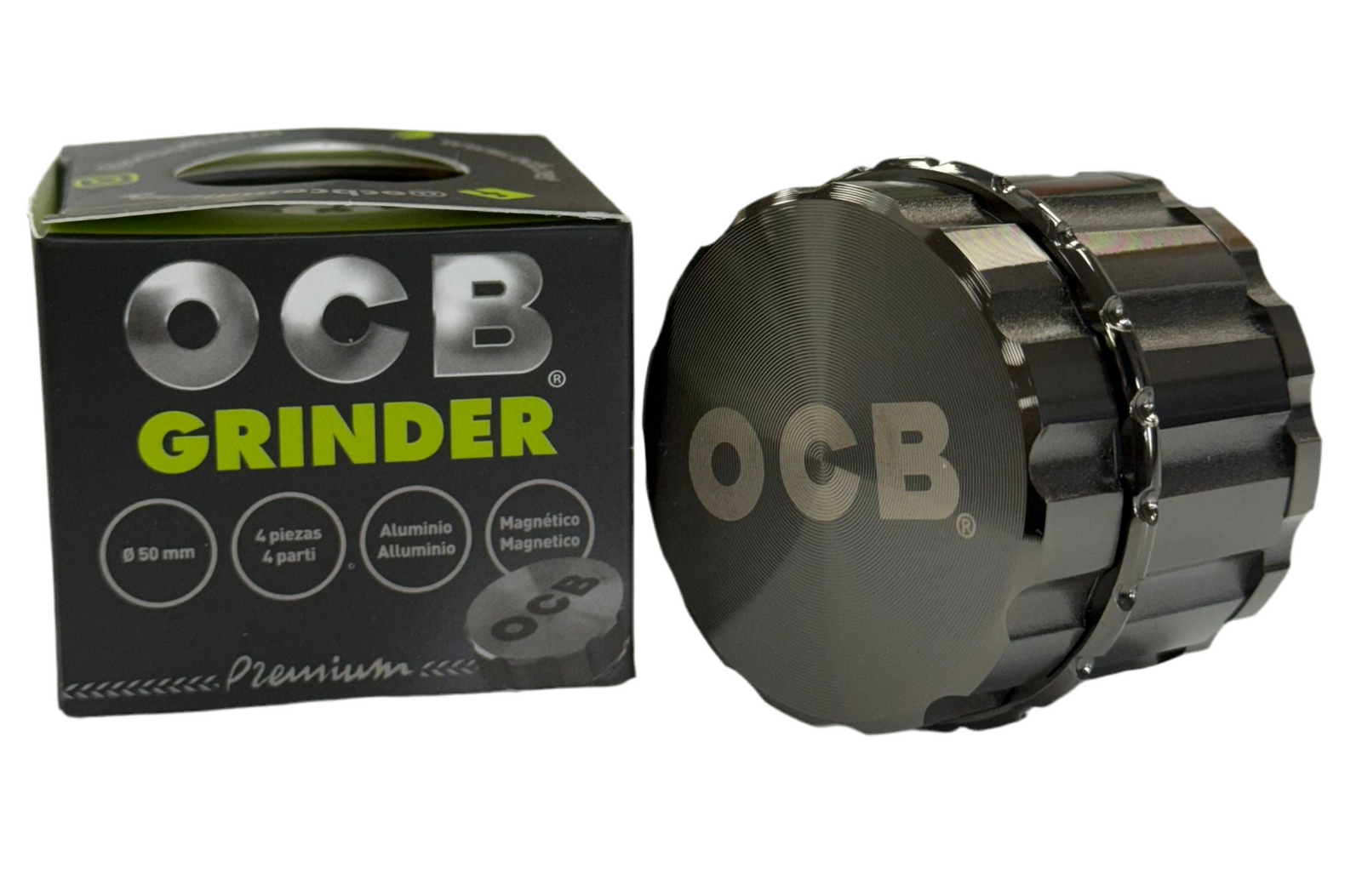 OCB Grinder Black Metal 50mm 4 part x 6