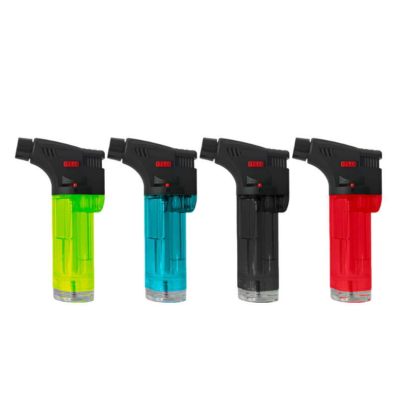 Jet Torch 196037 Adamo Transparent Windproof Lighter TC Cool 12 pack