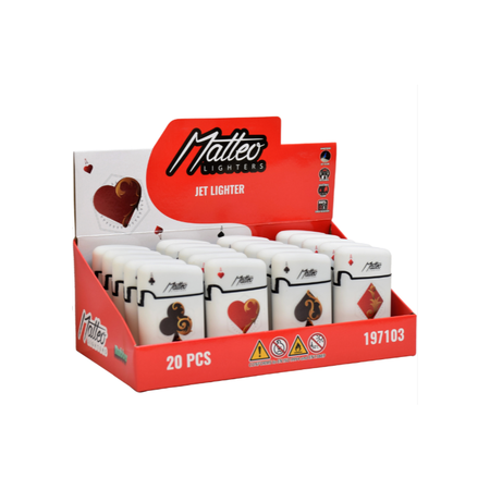 Jet Lighter 197103 Matteo Memphis Rubberized elegant Poker 20 pack