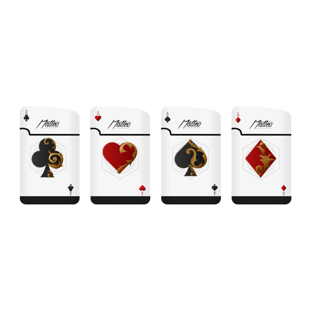 Jet Lighter 197103 Matteo Memphis Rubberized elegant Poker 20 pack