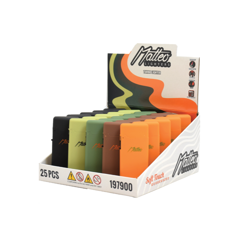 Turbo Lighter 197900 – Matteo Kansas Rubberized Outdoor (25pcs)