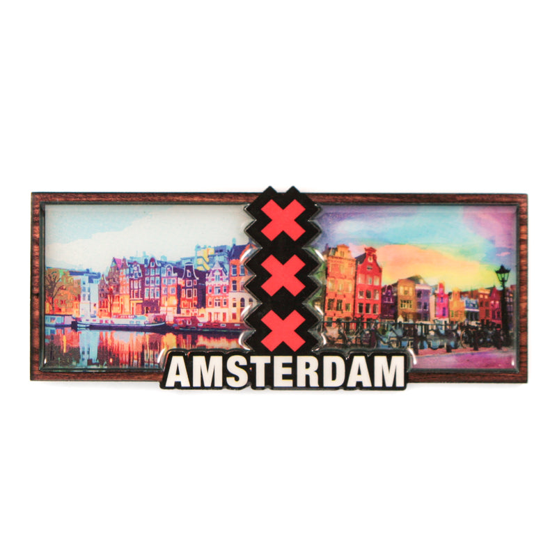AMSTERDAM Metal Fridge Magnets MGEP13 x 1