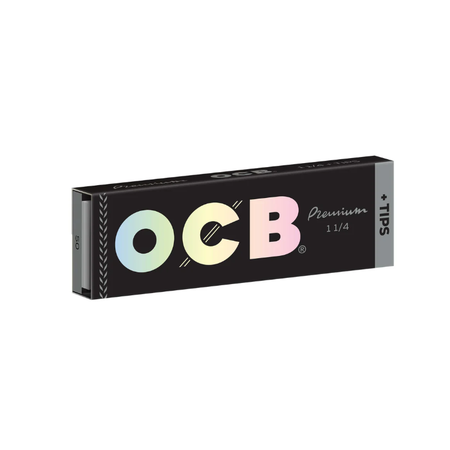 New OCB Premium Black 1¼ Rolling Papers + Tips