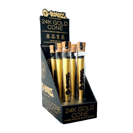 G-Rollz - 24K Gold Pre-Rolled Cone in Glass Tube 6 pack