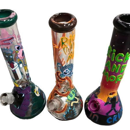 Rick and Morty Glow in the Dark Glass Bong 35cm x 1