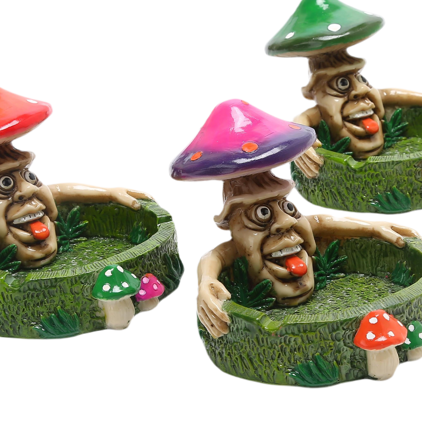 Resin Ashtray boxed - Mushroom Design Assorted Colours