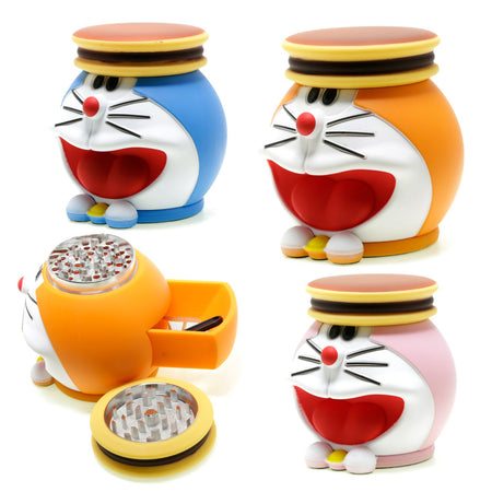 SINGLE Large Character Herb Grinder Assorted Colours x 1