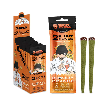 G-Rollz | 2x 'Bloody Orange' Terpene infused Pre-rolled Hemp Cones (12 pack)
