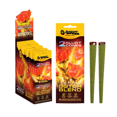 G-Rollz | 2x 'Dutch Blend' Terpene infused Pre-rolled Hemp Cones USA (12 pack)