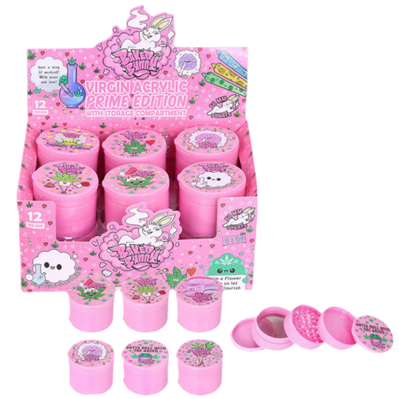 Baked Bunny Pink Plastic Grinder 60mm x 12