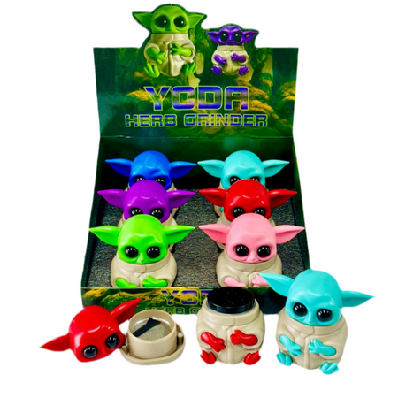 SINGLE Novelty Herb Grinder Multifunctional Zinc Alloy Assorted Colours x 1