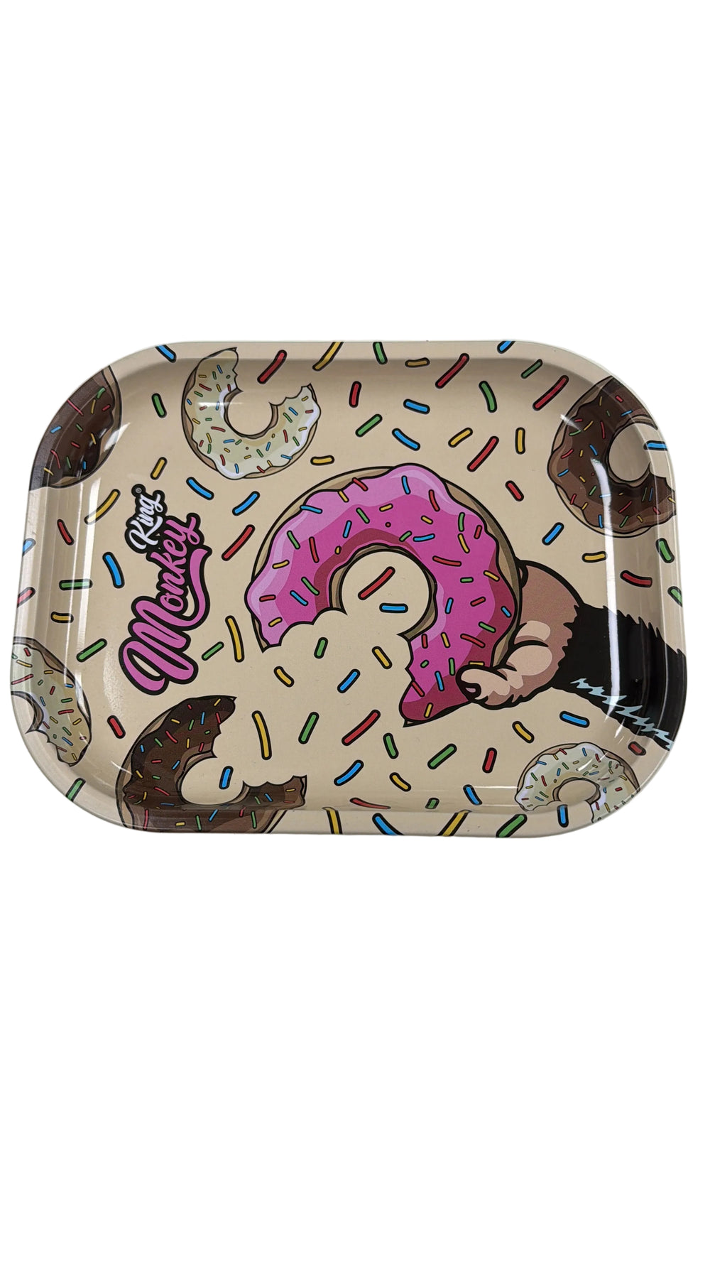 Exclusive New Stunning Donut Smoking Monkey Rolling Tray XL 34 cm x 27.5 cm
