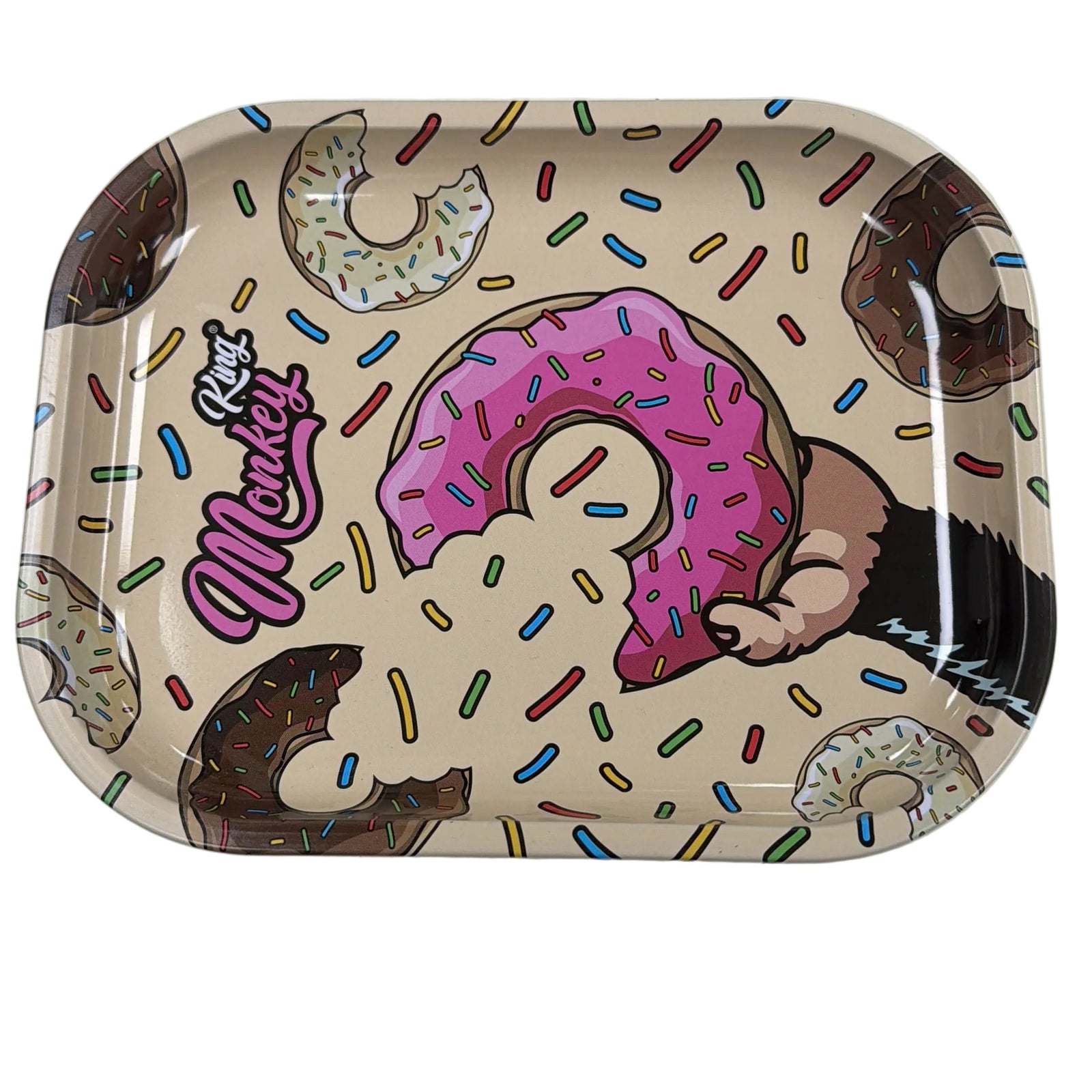 Exclusive New Stunning Donut Smoking Monkey Rolling Tray XL 34 cm x 27.5 cm