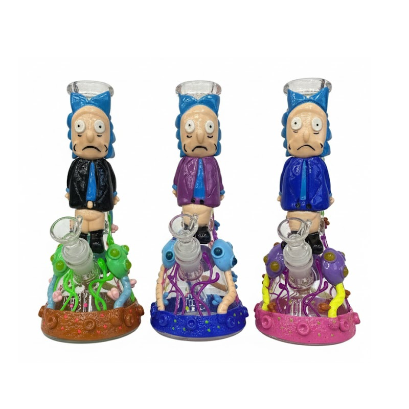 Rick and Morty Ugly Glass Bong 35cm Assorted Colour x 1