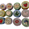 Metal Grinder with Crystal Designs 55mm 4 Part  Assorted x 12 pack