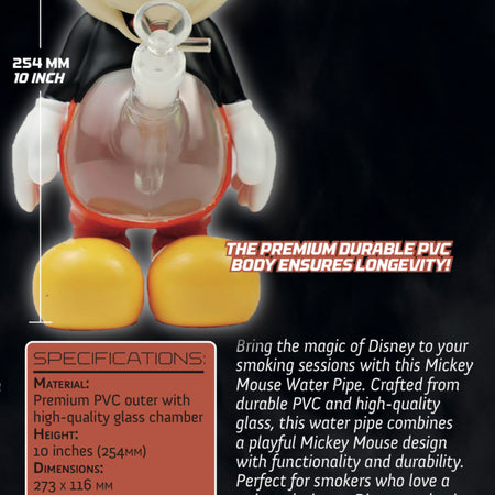 Mickey Mouse Pvc Water Pipe Bong 10 inches