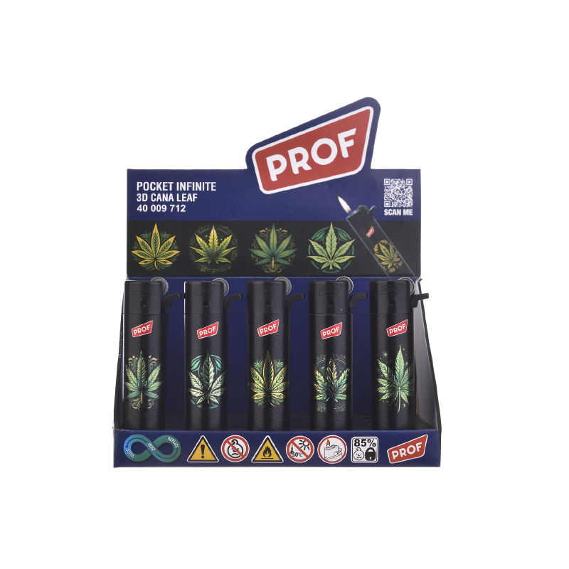 PROF Rubber Leaves Colorflame Turbo Lighter