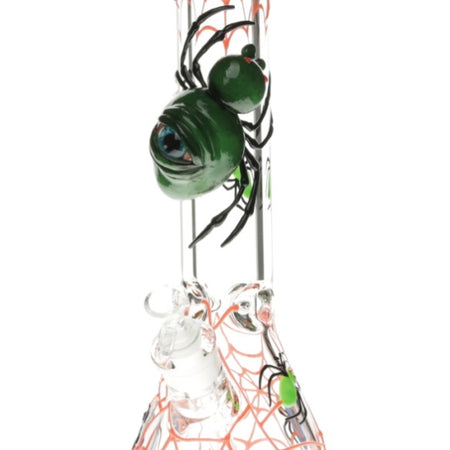 Beaker Glass Bong 3D-Wrap Spider 33cm x 1