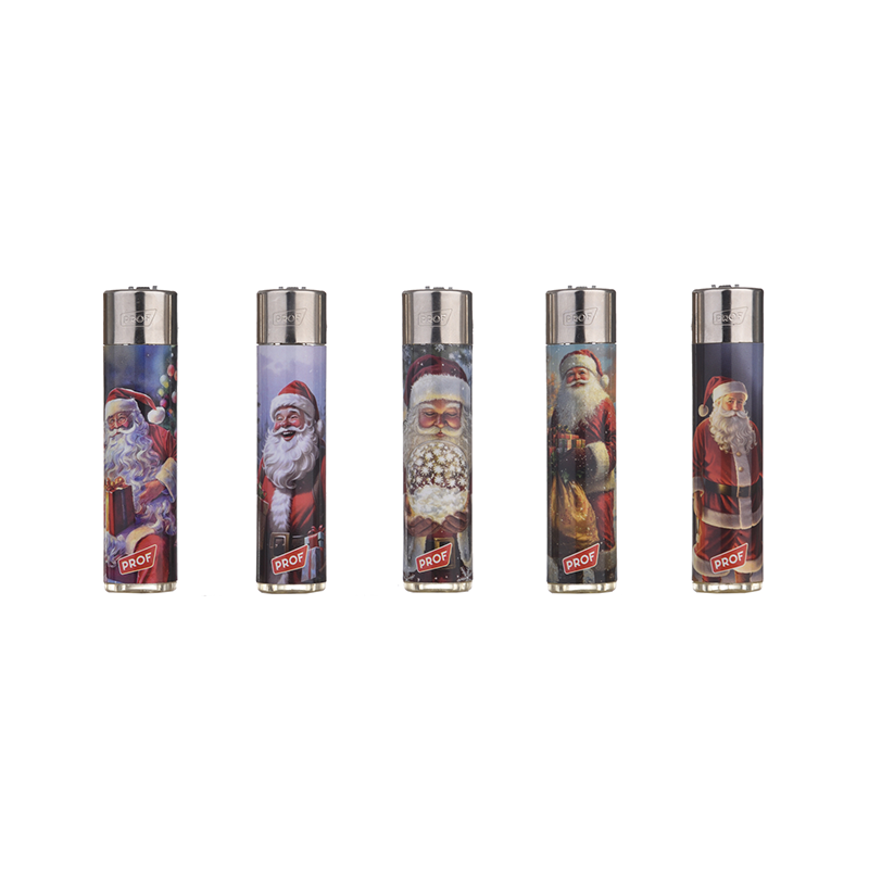 Prof XMAS VINTAGE SANTA  Metal Lighter Pocket Infinite – Pack of 25 40009746