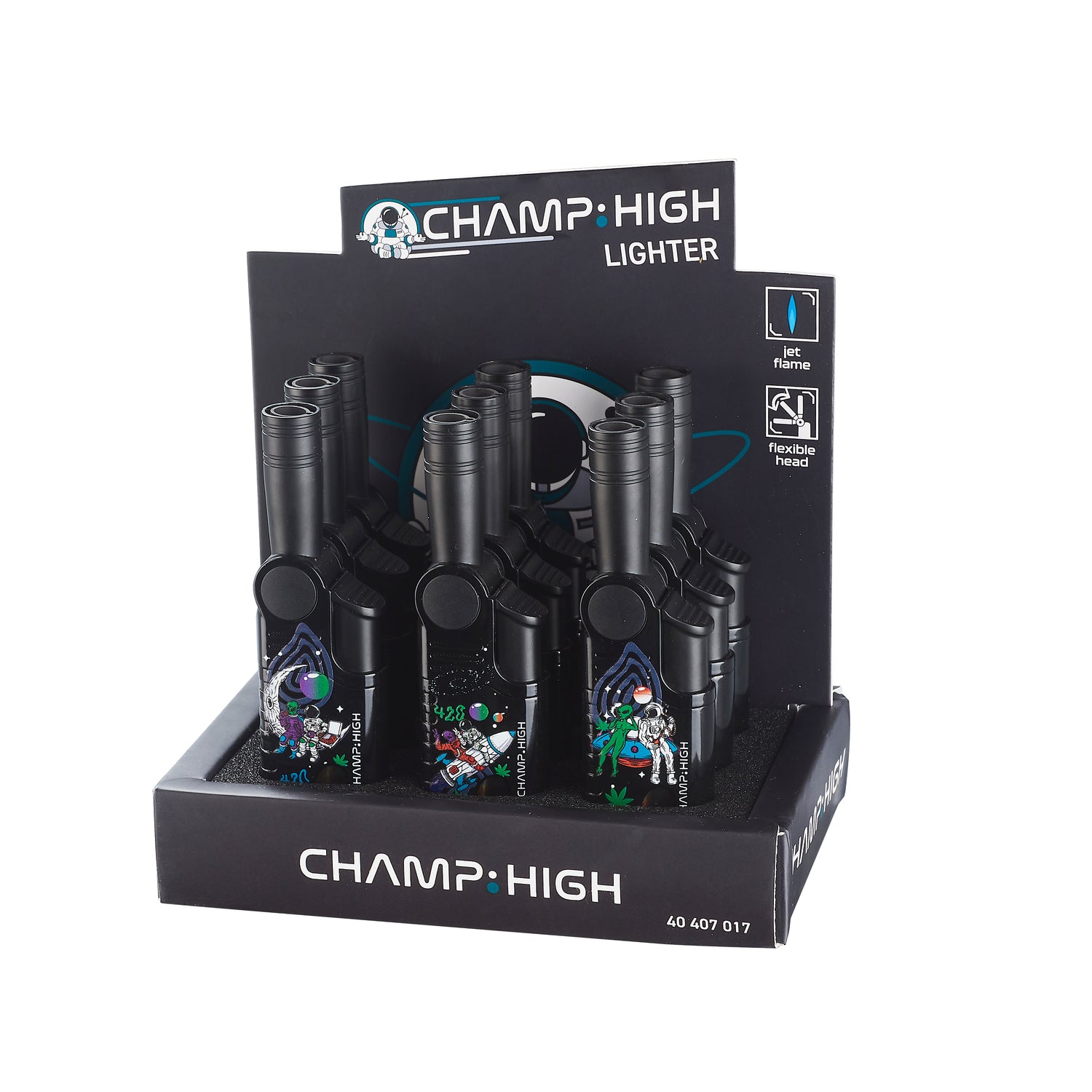 Prof CHAMP HIGH SPACESABER BLUEFLAME Jet Windproof Lighter x 9