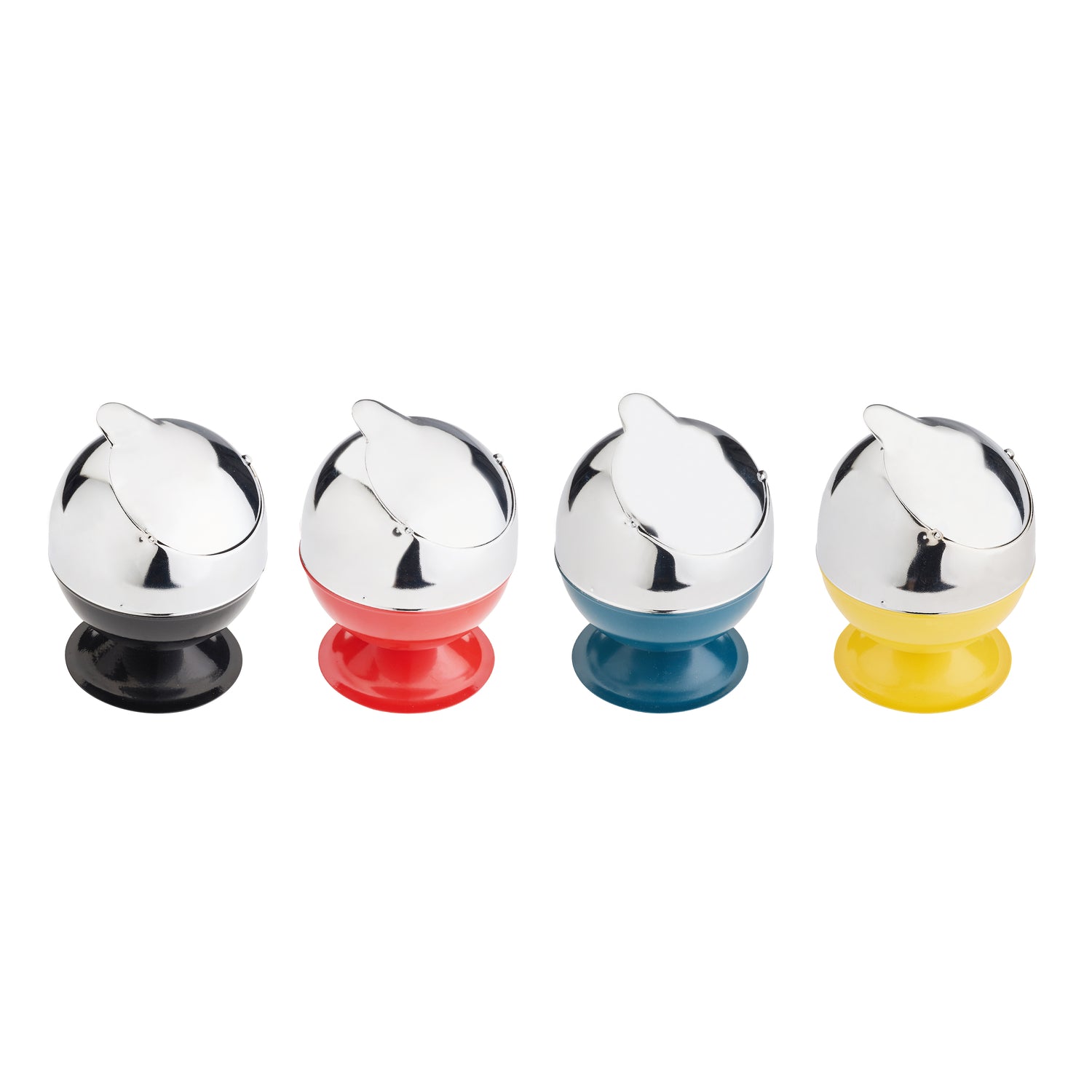 Push-button ashtray - CH METAL SUGAR BOWL ASHTRAY x 6